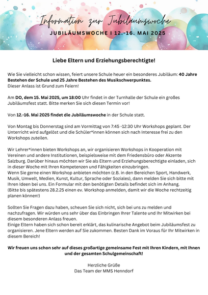 information jubilaumswoche